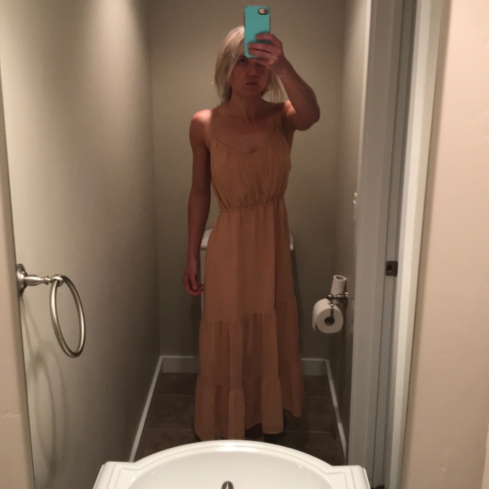 Joie Silk Spaghetti Strap Maxi Dress Small Pink - Picture 7 of 8
